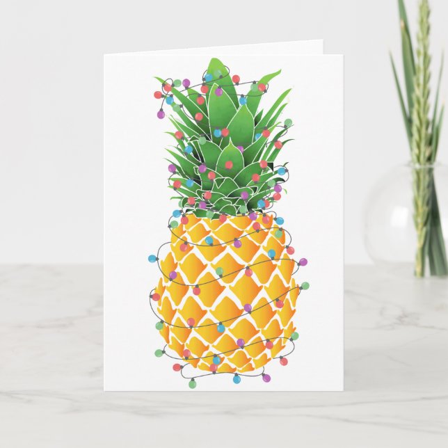 Ananas-Weihnachtsbaum Feiertagskarte (Vorderseite)