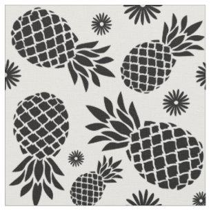 Ananas weiß und Ihr eigenes Farbgewohnheitsmuster Stoff