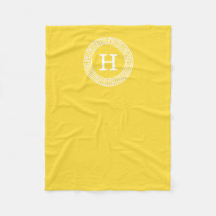 Ananas weißes griechisches SchlüsselRnd Fleecedecke