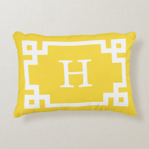 Ananas Wht Griechischer Schlüssel Rahmen #2 Initia Zierkissen