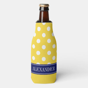 Ananas Wht LG Tupfen CB Navy Name Monogramm Flaschenkühler