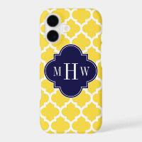 Ananas Wht Marokkanisch #5 Navy 3 Anfangsmonogramm