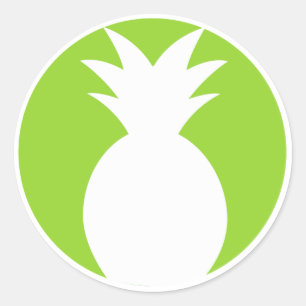 Ananas-willkommene Grafik Runder Aufkleber