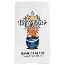 Ananas Willkommener Text & Farbgeschenktasche