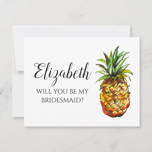 Ananas wird meine Bridesmaid-Vorschlagskarte sein Dankeskarte (Vorderseite)