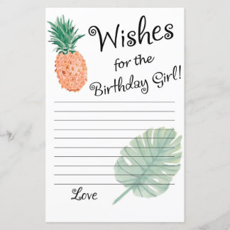 Ananas wünscht für das Geburtstagsmädchen