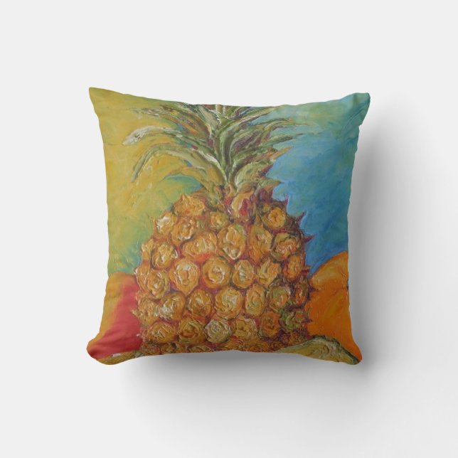 Ananas-Wurfs-Kissen Kissen (Vorderseite)