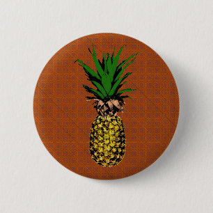 Ananas-Zeitungspapier Button