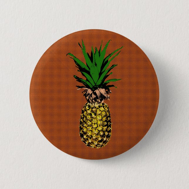 Ananas-Zeitungspapier Button (Vorderseite)