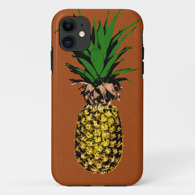 Ananas-Zeitungspapier Case-Mate iPhone Hülle (Rückseite)