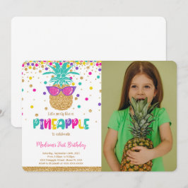 Ananas zum Geburtstag Foto Einladung