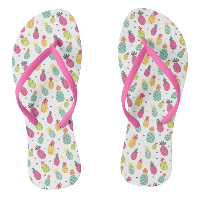 Ananasmuster Flip Flops (Fußbett)