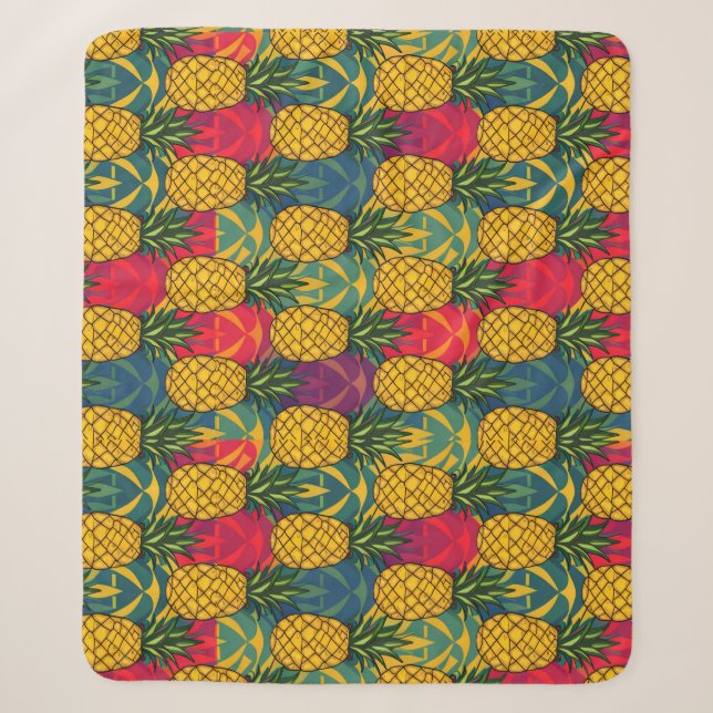 Ananasmuster  sherpadecke (Vorderseite)