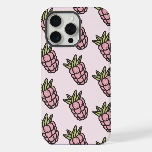 Ananasmuster Y2K Retro Funky iPhone 15 Pro Max Hülle (Rückseite)