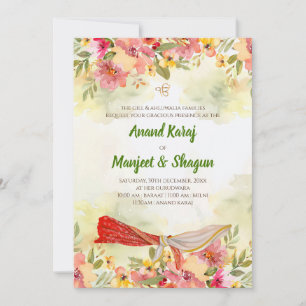Anand Karaj Einladungen & Sikh Hochzeitskarten