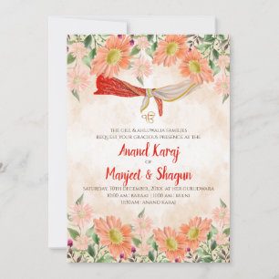 Anand Karaj invitation et cartes mariages Sikh