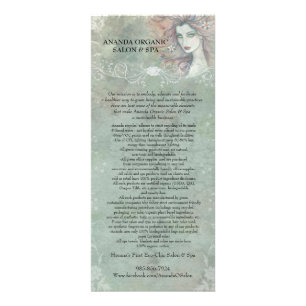 Ananda Organic Salon und Spa Rack Cards Werbekarte