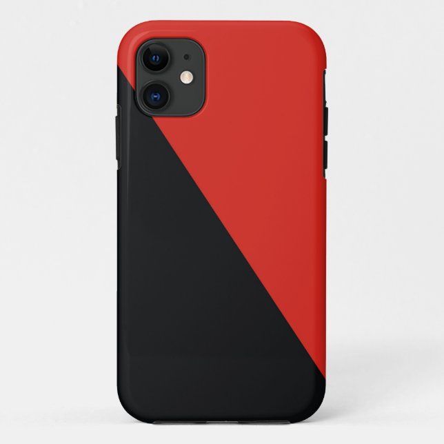 Anarchie Fahne rot schwarz Case-Mate iPhone Hülle (Rückseite)