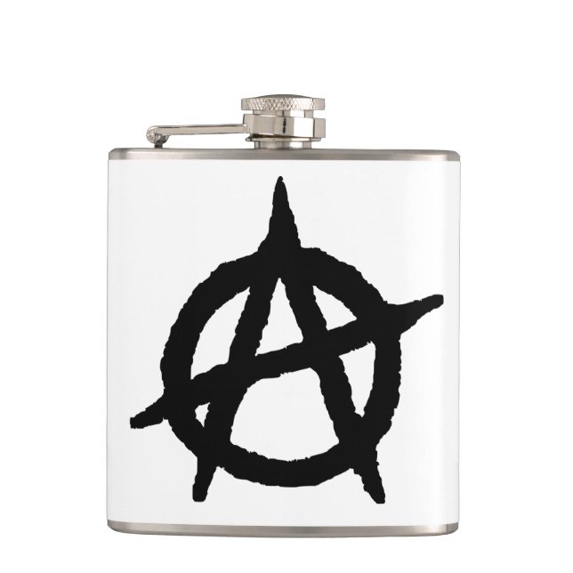 Anarchie-Flasche Flachmann (Vorderseite)