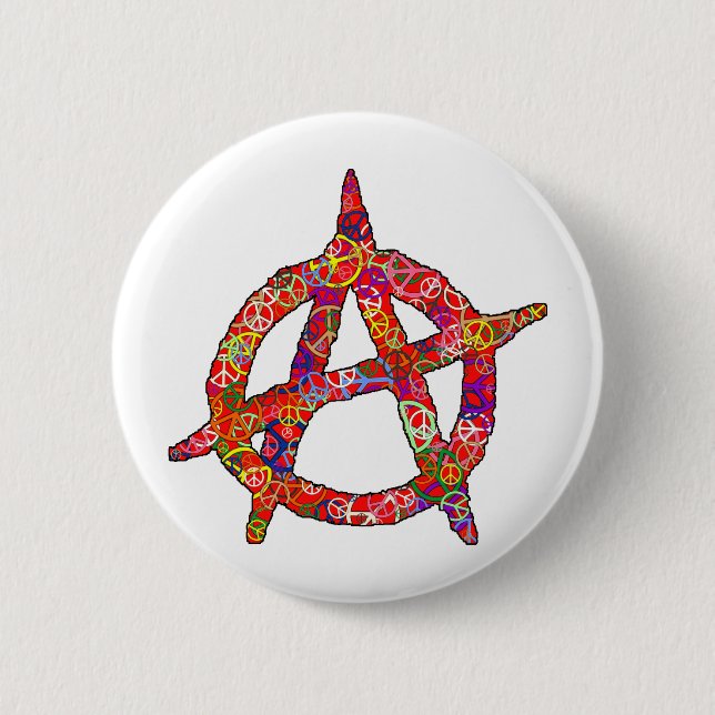 Anarchie-Frieden schlicht Button (Vorderseite)
