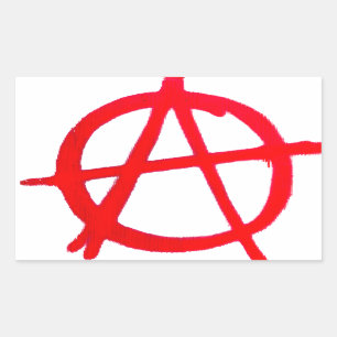 Anarchie-Graffiti Rechteckiger Aufkleber