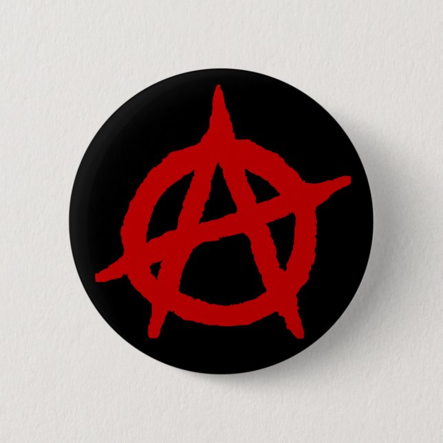 Anarchie im Rot Button (Vorderseite)