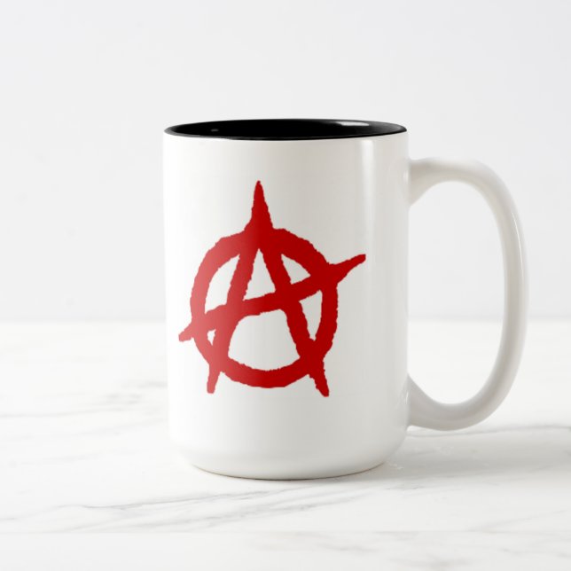 Anarchie-Kaffeetasse Zweifarbige Tasse (Rechts)
