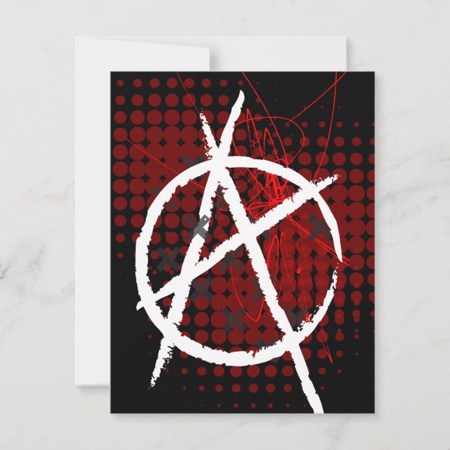 Anarchie-kundenspezifisches Party Invitaitons Einladung (Vorderseite)
