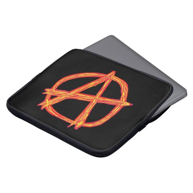 Anarchie Laptopschutzhülle (Vorne Oben)