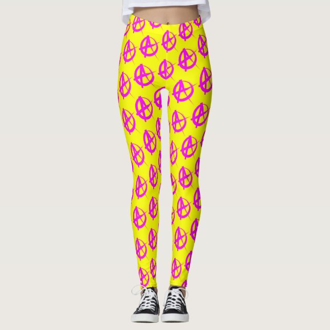 Anarchie Muster Leggings (Vorderseite)