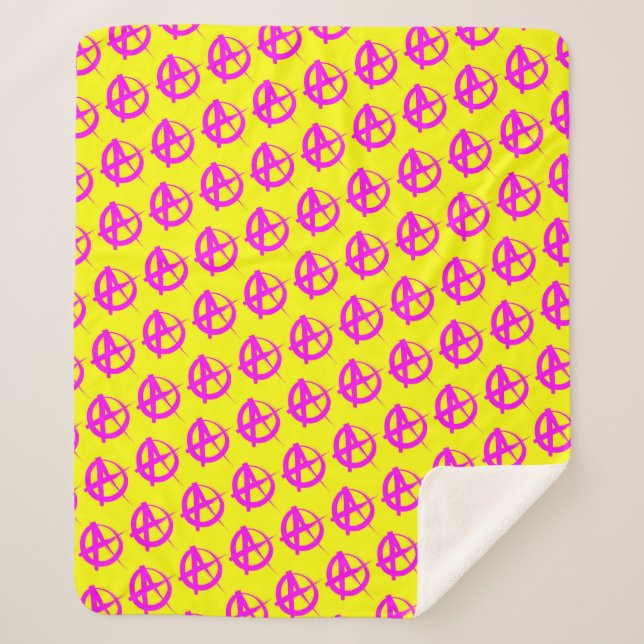 Anarchie Muster Sherpadecke (Vorderseite)