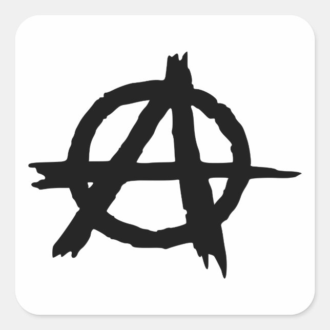 Anarchie Quadratischer Aufkleber (Vorderseite)