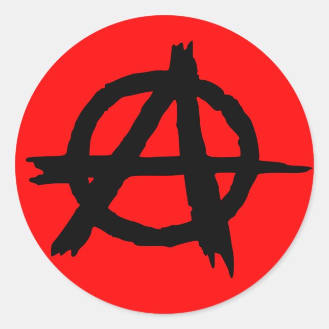Anarchie Runder Aufkleber (Vorderseite)