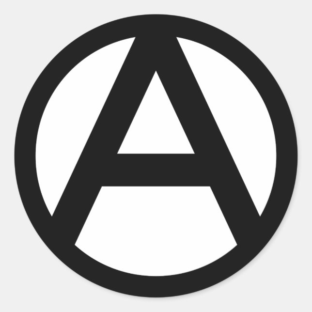 Anarchie Runder Aufkleber (Vorderseite)