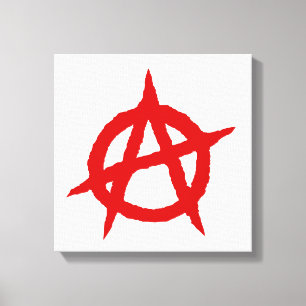 Anarchie Symbol rot Punk Kultur Zeichen chaos p Leinwanddruck