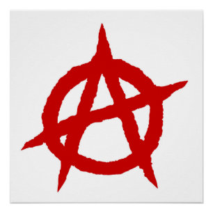 Anarchie Symbol rot Punk Kultur Zeichen chaos p Poster