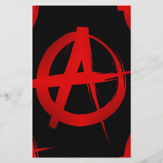 Anarchiesymbol Briefpapier (Vorderseite)
