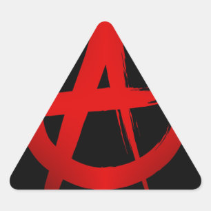 Anarchiesymbol Dreieckiger Aufkleber