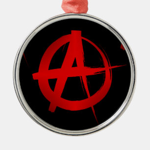 Anarchiesymbol Silbernes Ornament