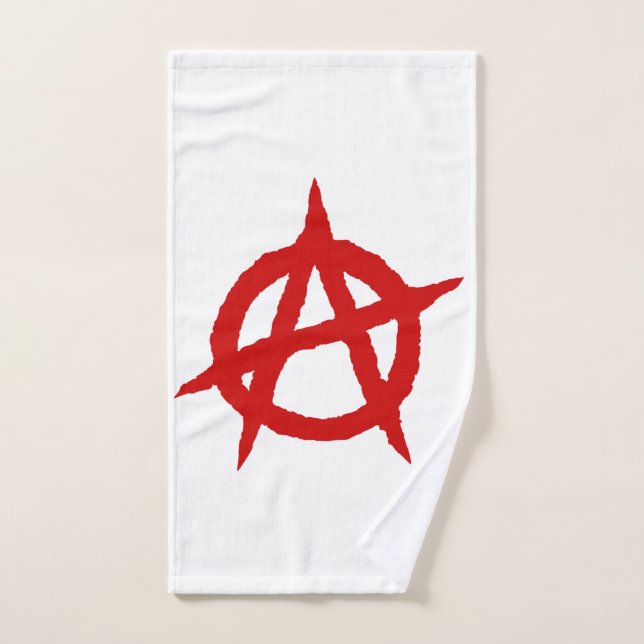 Anarchiesymbolrotes Punkmusikkultur-Zeichenchaos p Handtuch (Handtuch)