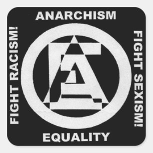 anarchisme égalité 1 autocollant