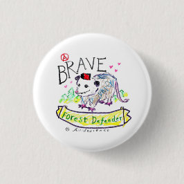 Anarchist Opossum Forest Defender Button