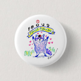 Anarchist Raccoon Forest Defender Button