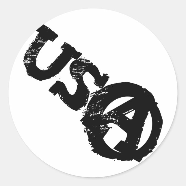 Anarchist Runder Aufkleber (Vorderseite)