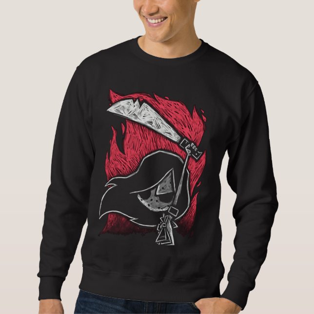 Anarchist Symbol Political Anarchy Sad girl with k Sweatshirt (Vorderseite)