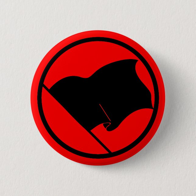Anarchisten-Flaggeknopf Button (Vorderseite)