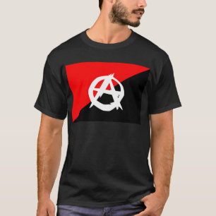 Anarchisten-Schwarz-weiße und rote Flagge T-Shirt