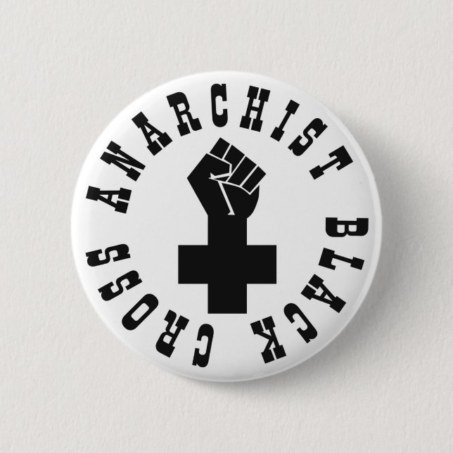 Anarchisten-schwarzes Kreuz Button (Vorderseite)