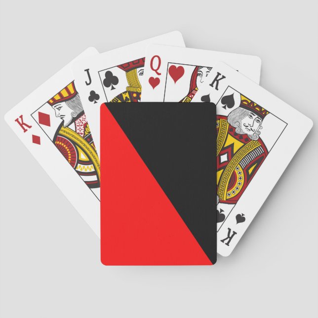 Anarchistische Flagge (Anarchismus) Spielkarten (Rückseite)