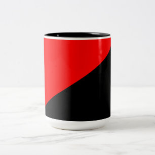 Anarchistische Flagge (Anarchismus) Zweifarbige Tasse